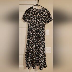 SHEIN Black Floral Dress